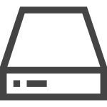 Harddrive O SVG Icon